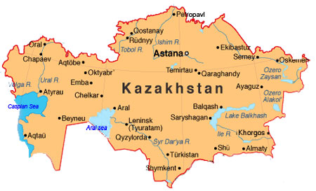 carte kazakhstan